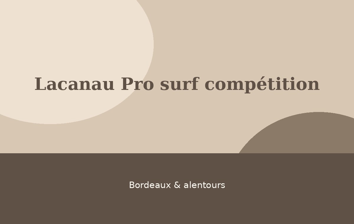 Lacanau Pro surf compétition